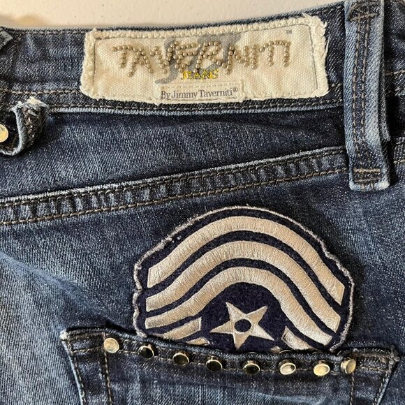 Jimmy Taverniti So Bootcut Low Rise Studded Jeans Size 27 - Picture 6 of 16